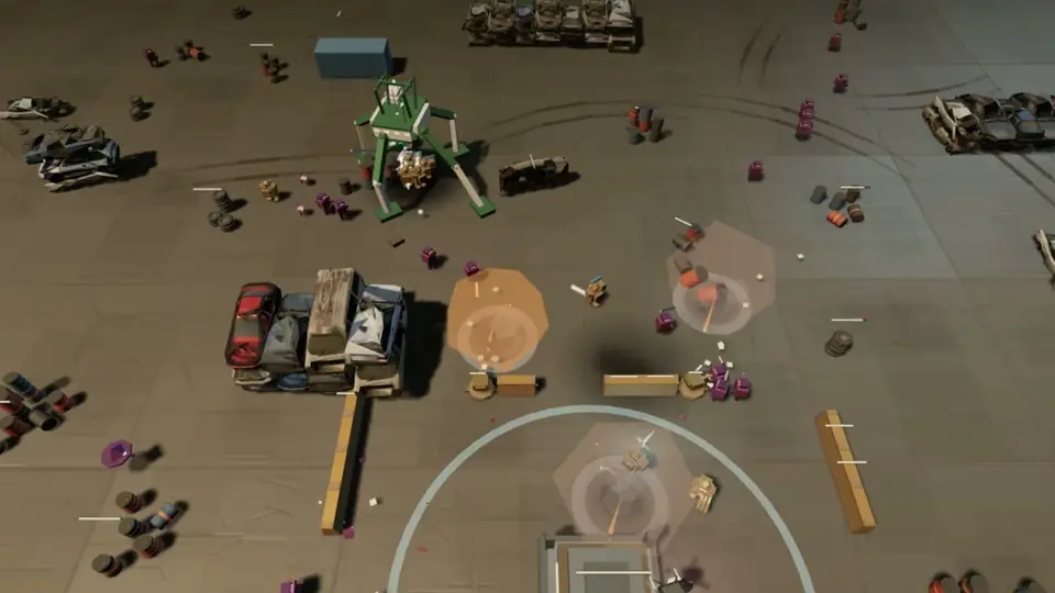 A walled base under attack