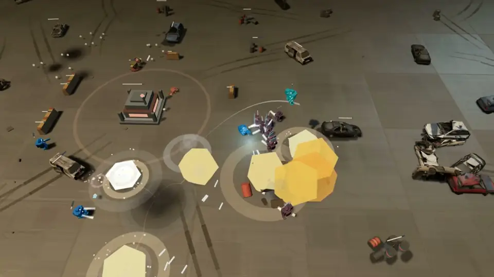 Robots storming a fort
